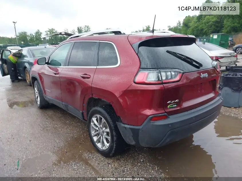 2019 Jeep Cherokee Latitude Plus 4X4 VIN: 1C4PJMLB7KD118123 Lot: 42247984