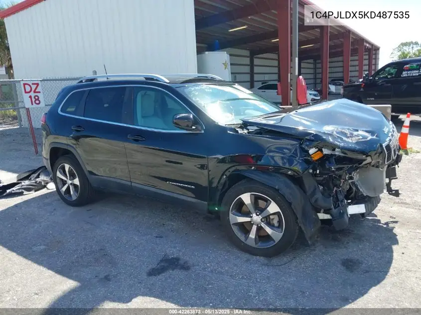 2019 Jeep Cherokee Limited Fwd VIN: 1C4PJLDX5KD487535 Lot: 42263873