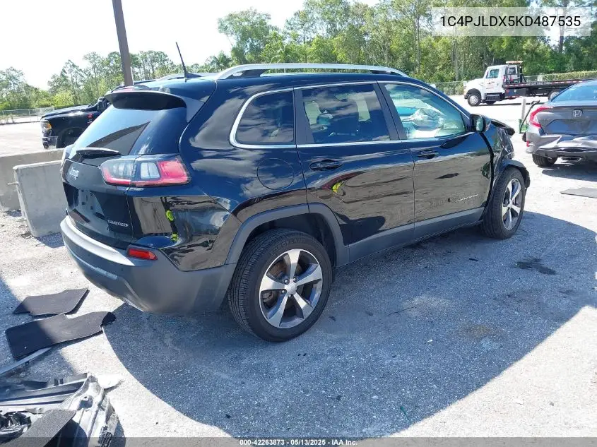 2019 Jeep Cherokee Limited Fwd VIN: 1C4PJLDX5KD487535 Lot: 42263873