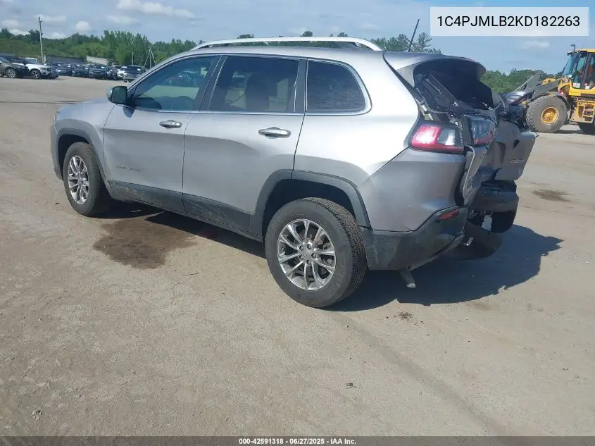 2019 Jeep Cherokee Latitude Plus 4X4 VIN: 1C4PJMLB2KD182263 Lot: 42591318