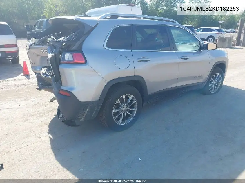 2019 Jeep Cherokee Latitude Plus 4X4 VIN: 1C4PJMLB2KD182263 Lot: 42591318