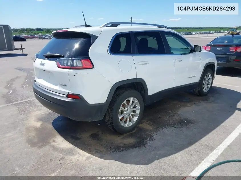 2019 Jeep Cherokee Latitude 4X4 VIN: 1C4PJMCB6KD284293 Lot: 42597573