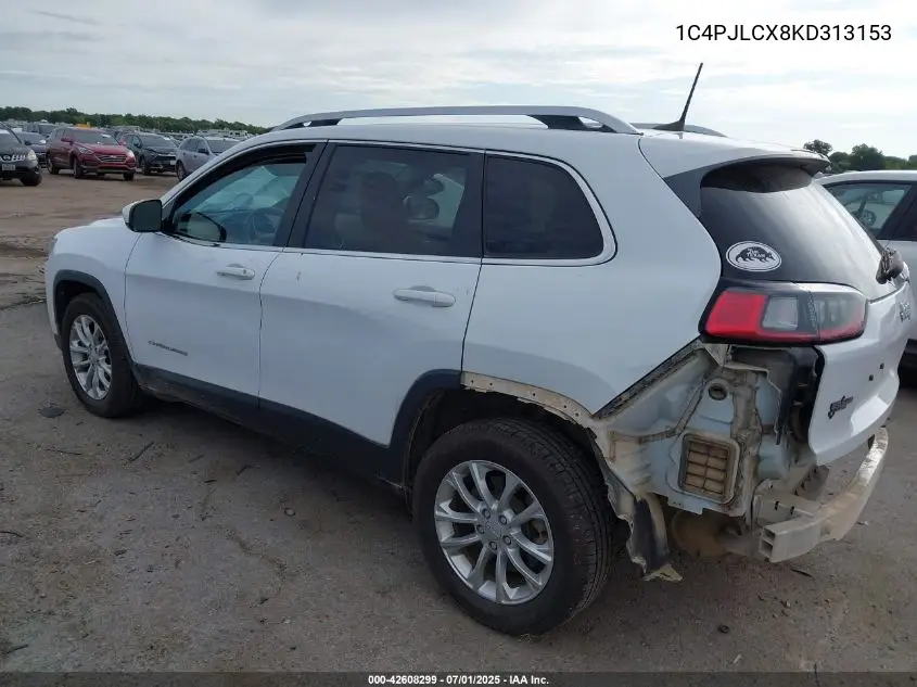 2019 Jeep Cherokee Latitude Fwd VIN: 1C4PJLCX8KD313153 Lot: 42608299