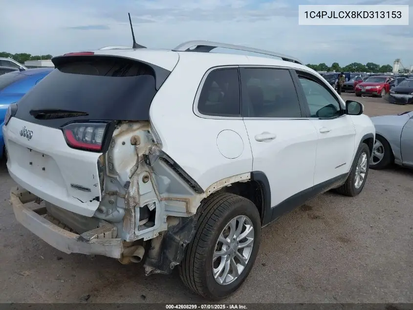 2019 Jeep Cherokee Latitude Fwd VIN: 1C4PJLCX8KD313153 Lot: 42608299