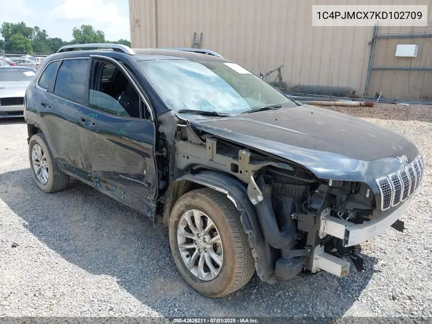 2019 Jeep Cherokee Latitude 4X4 VIN: 1C4PJMCX7KD102709 Lot: 42626211