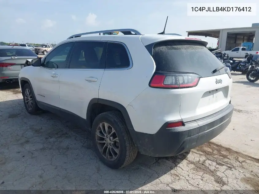 2019 Jeep Cherokee Latitude Plus Fwd VIN: 1C4PJLLB4KD176412 Lot: 42626806