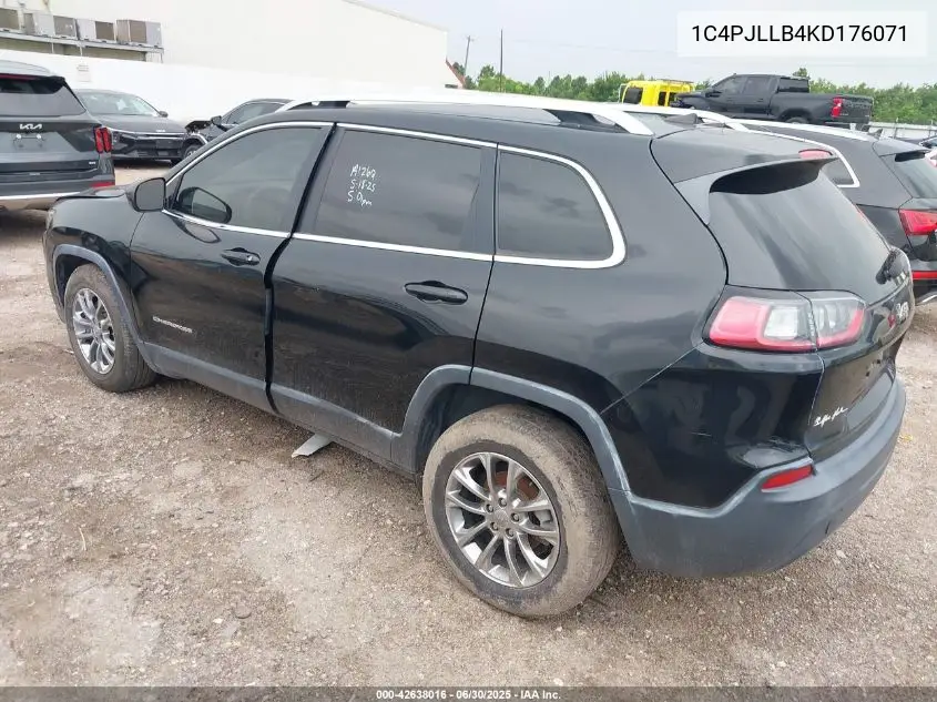 2019 Jeep Cherokee Latitude Plus Fwd VIN: 1C4PJLLB4KD176071 Lot: 42638016
