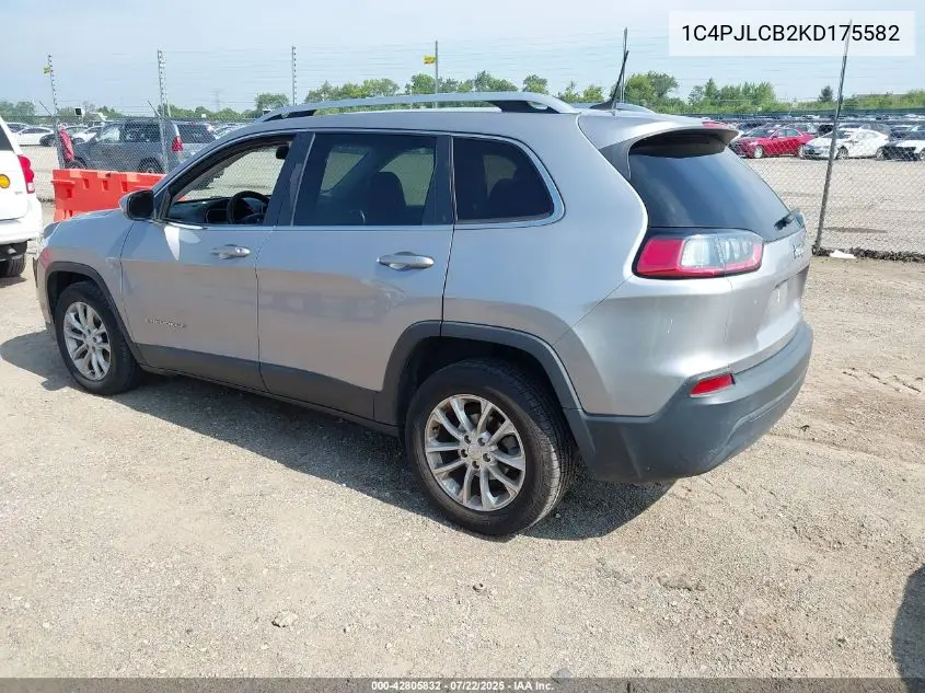 2019 Jeep Cherokee Latitude Fwd VIN: 1C4PJLCB2KD175582 Lot: 42805832