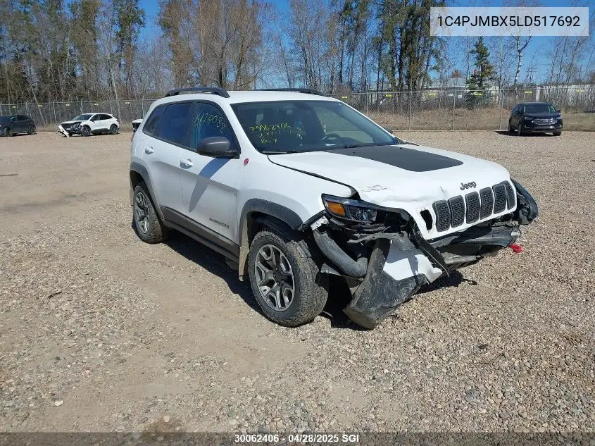 2020 Jeep Cherokee Trailhawk VIN: 1C4PJMBX5LD517692 Lot: 30062406