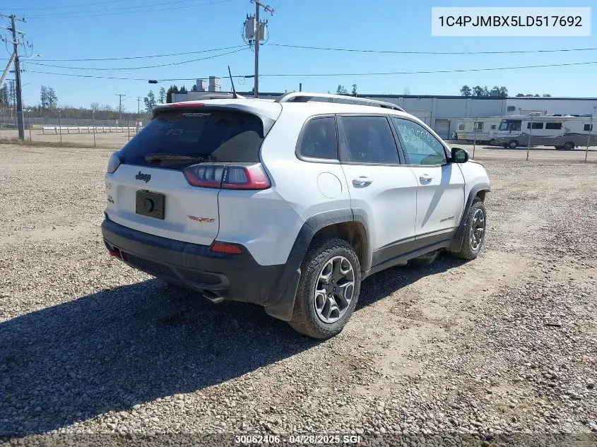 2020 Jeep Cherokee Trailhawk VIN: 1C4PJMBX5LD517692 Lot: 30062406