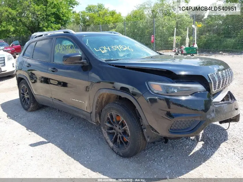 2020 Jeep Cherokee Latitude 4X4 VIN: 1C4PJMCB4LD540951 Lot: 42439826