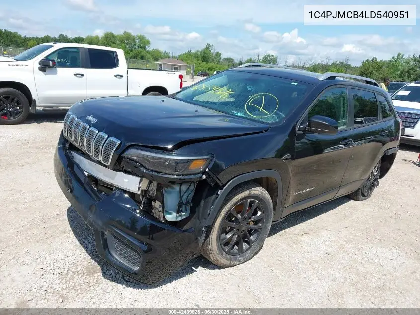 2020 Jeep Cherokee Latitude 4X4 VIN: 1C4PJMCB4LD540951 Lot: 42439826
