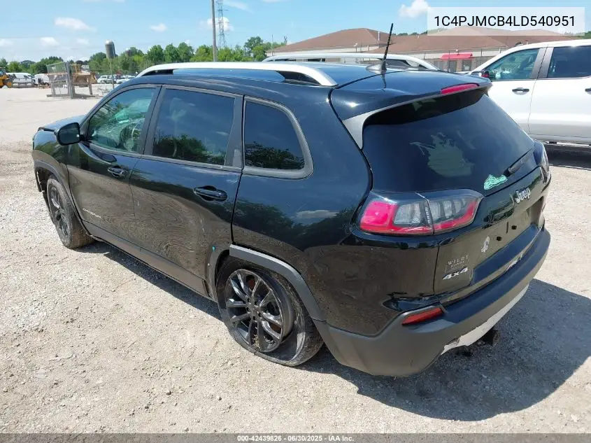 2020 Jeep Cherokee Latitude 4X4 VIN: 1C4PJMCB4LD540951 Lot: 42439826