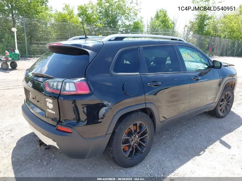 2020 Jeep Cherokee Latitude 4X4 VIN: 1C4PJMCB4LD540951 Lot: 42439826