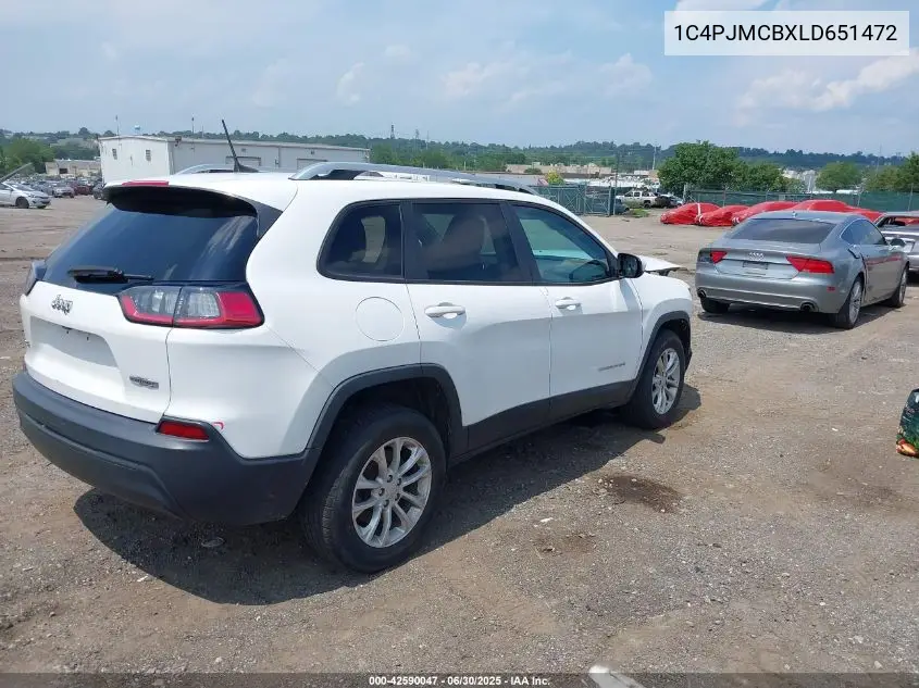 2020 Jeep Cherokee Latitude 4X4 VIN: 1C4PJMCBXLD651472 Lot: 42590047