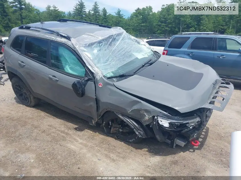 2022 Jeep Cherokee Trailhawk 4X4 VIN: 1C4PJMBX7ND532312 Lot: 42618402
