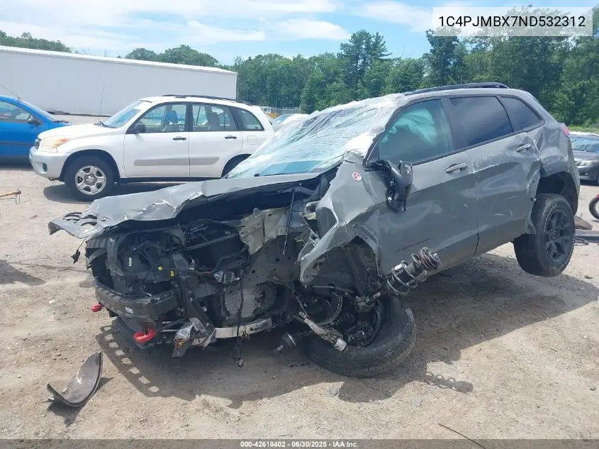 2022 Jeep Cherokee Trailhawk 4X4 VIN: 1C4PJMBX7ND532312 Lot: 42618402