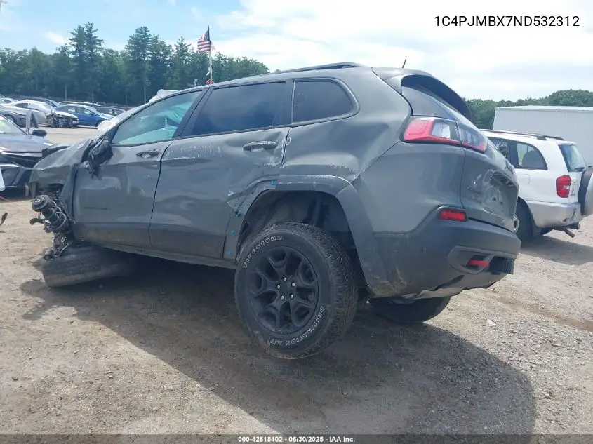 2022 Jeep Cherokee Trailhawk 4X4 VIN: 1C4PJMBX7ND532312 Lot: 42618402