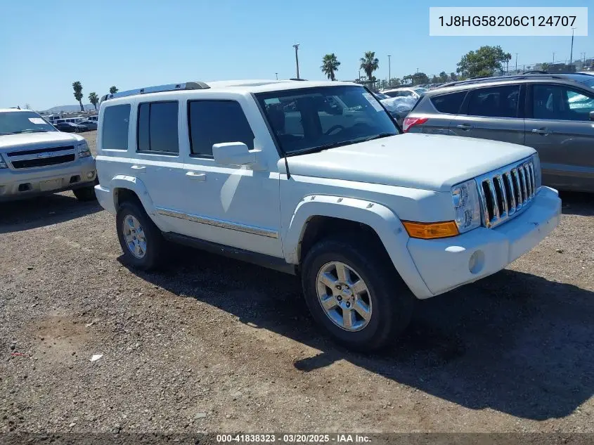 2006 Jeep Commander Limited VIN: 1J8HG58206C124707 Lot: 41838323