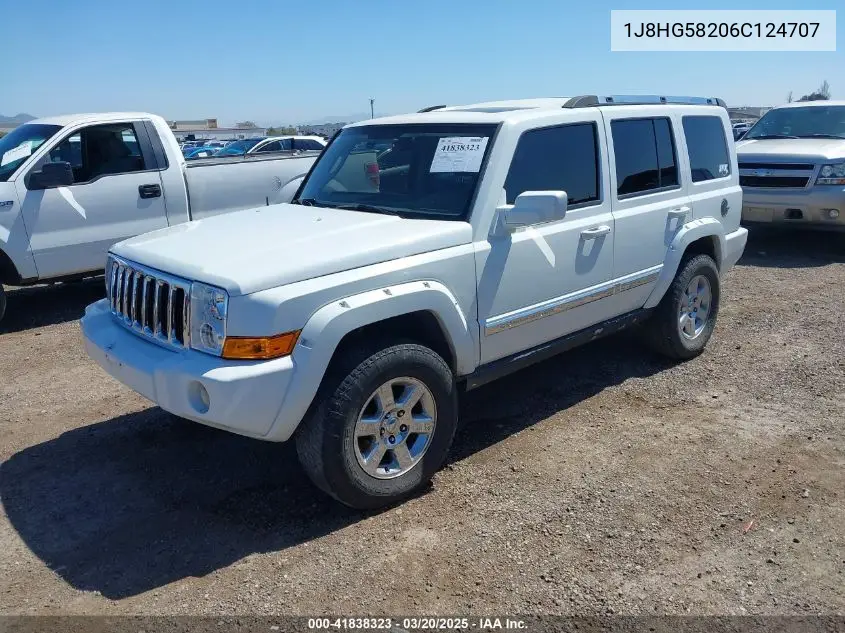 2006 Jeep Commander Limited VIN: 1J8HG58206C124707 Lot: 41838323