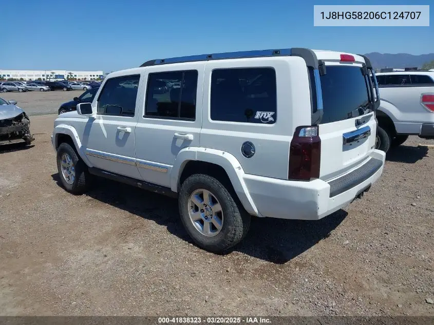 2006 Jeep Commander Limited VIN: 1J8HG58206C124707 Lot: 41838323