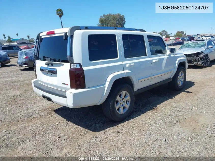 2006 Jeep Commander Limited VIN: 1J8HG58206C124707 Lot: 41838323