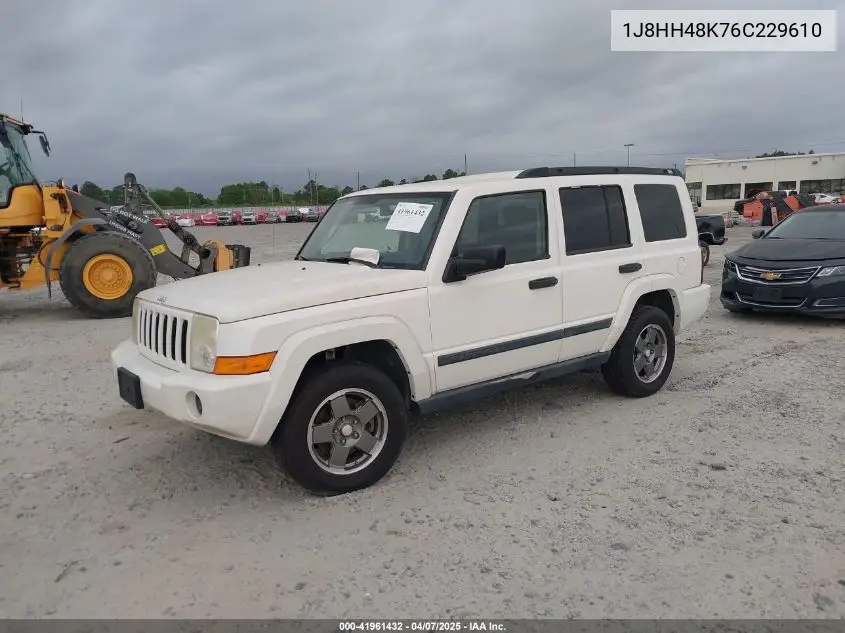 2006 Jeep Commander VIN: 1J8HH48K76C229610 Lot: 41961432