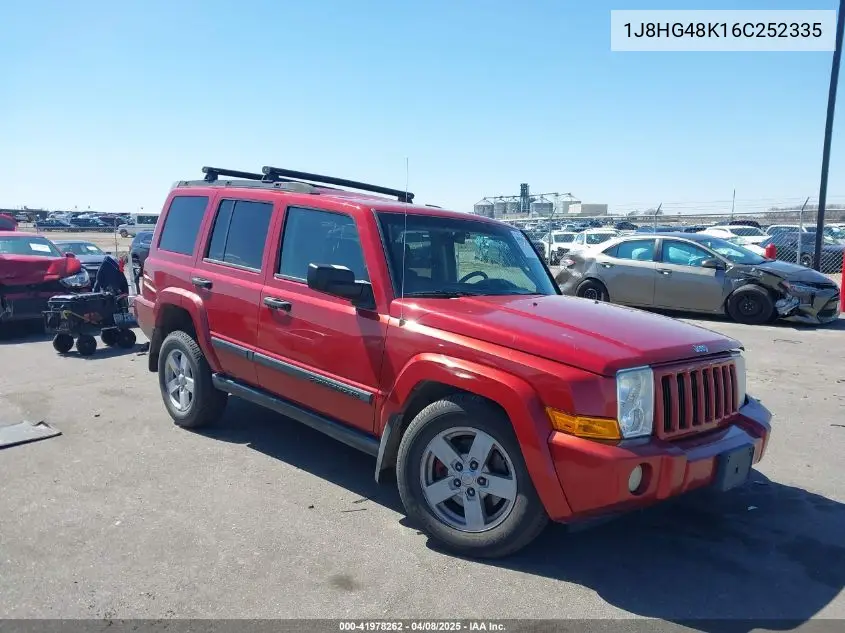 2006 Jeep Commander VIN: 1J8HG48K16C252335 Lot: 41978262