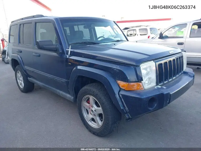 2006 Jeep Commander VIN: 1J8HG48K06C263374 Lot: 42164372