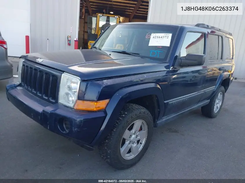 2006 Jeep Commander VIN: 1J8HG48K06C263374 Lot: 42164372