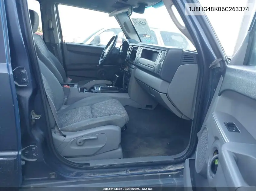 2006 Jeep Commander VIN: 1J8HG48K06C263374 Lot: 42164372