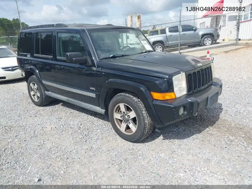 2006 Jeep Commander VIN: 1J8HG48N26C288982 Lot: 42166318