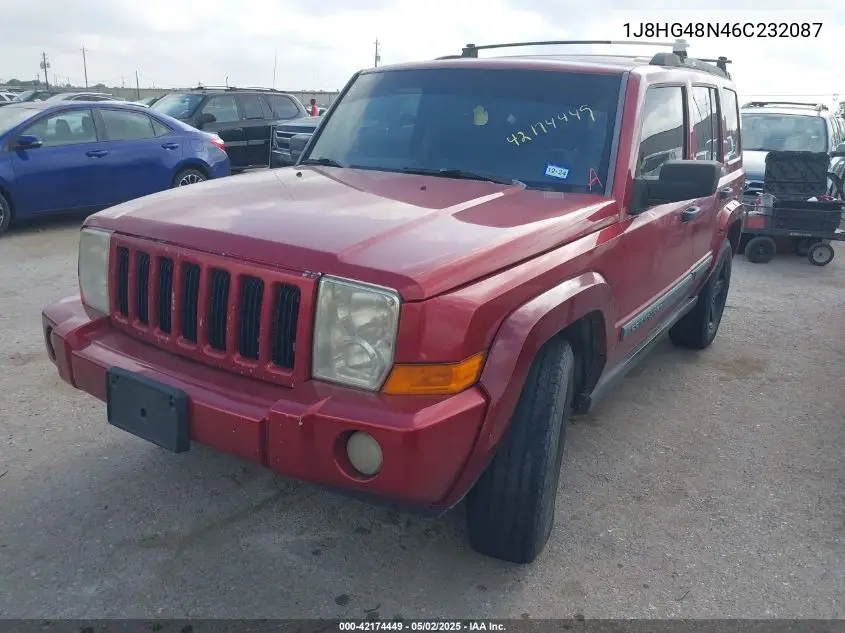 2006 Jeep Commander VIN: 1J8HG48N46C232087 Lot: 42174449