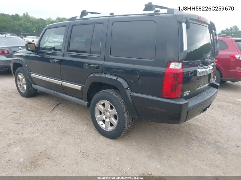 2006 Jeep Commander Limited VIN: 1J8HH58226C259670 Lot: 42197720