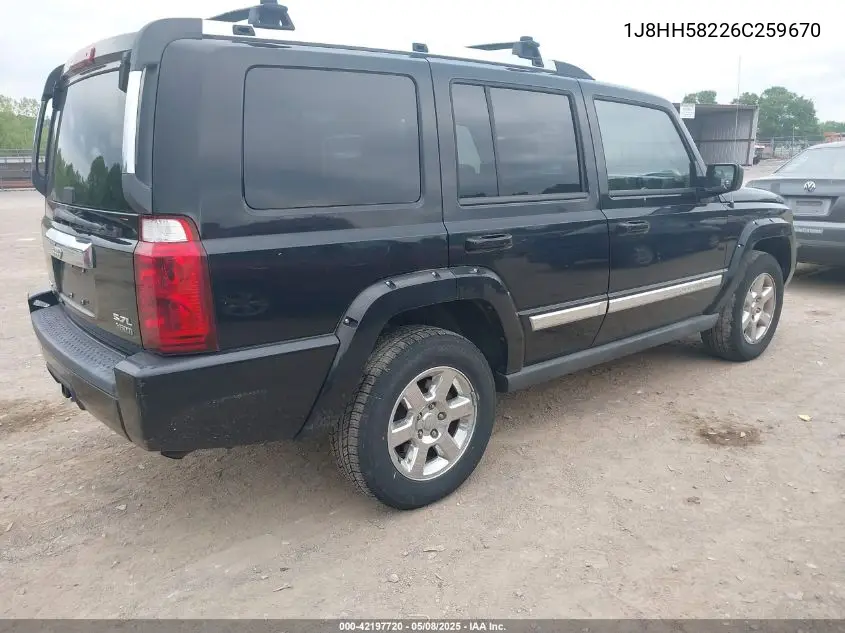 2006 Jeep Commander Limited VIN: 1J8HH58226C259670 Lot: 42197720