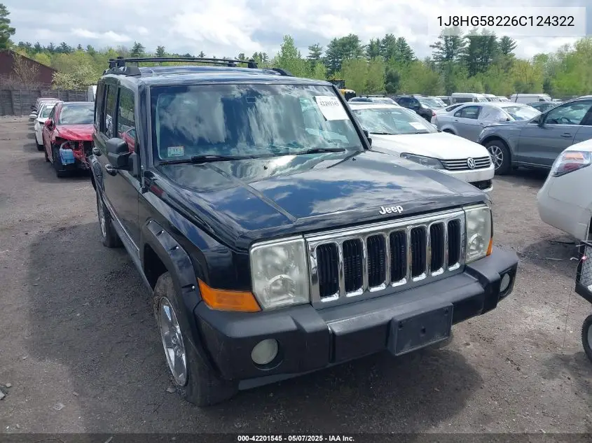 2006 Jeep Commander Limited VIN: 1J8HG58226C124322 Lot: 42201545