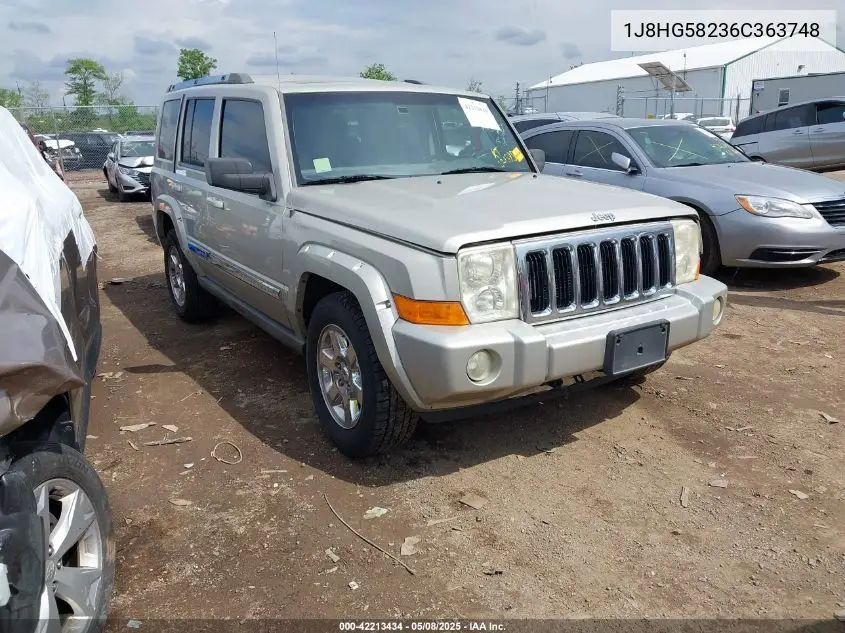 2006 Jeep Commander Limited VIN: 1J8HG58236C363748 Lot: 42213434