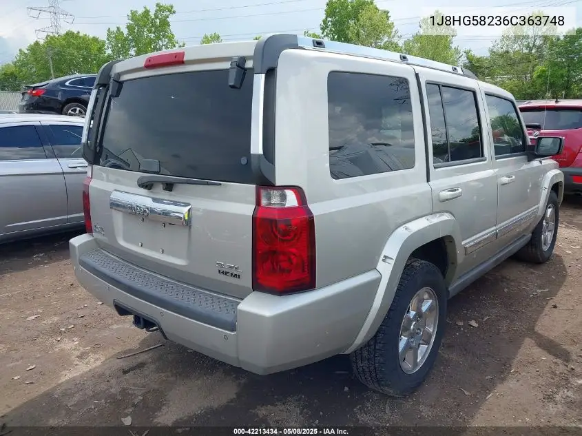 2006 Jeep Commander Limited VIN: 1J8HG58236C363748 Lot: 42213434