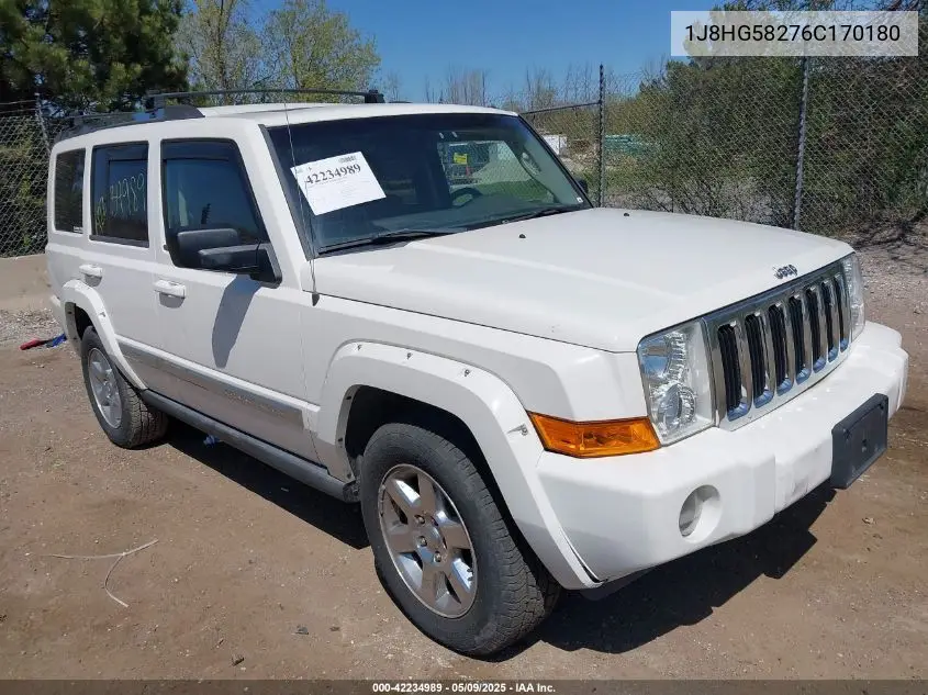2006 Jeep Commander Limited VIN: 1J8HG58276C170180 Lot: 42234989