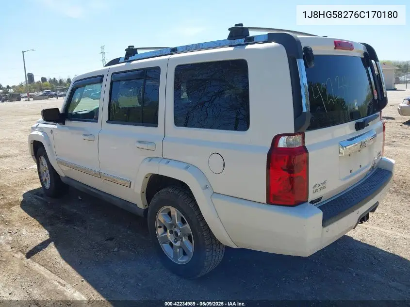 2006 Jeep Commander Limited VIN: 1J8HG58276C170180 Lot: 42234989