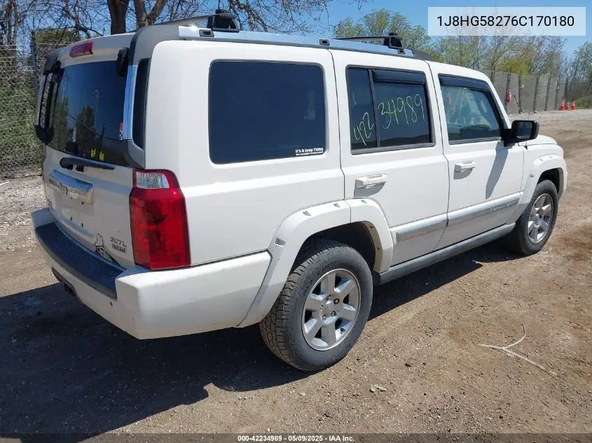 2006 Jeep Commander Limited VIN: 1J8HG58276C170180 Lot: 42234989