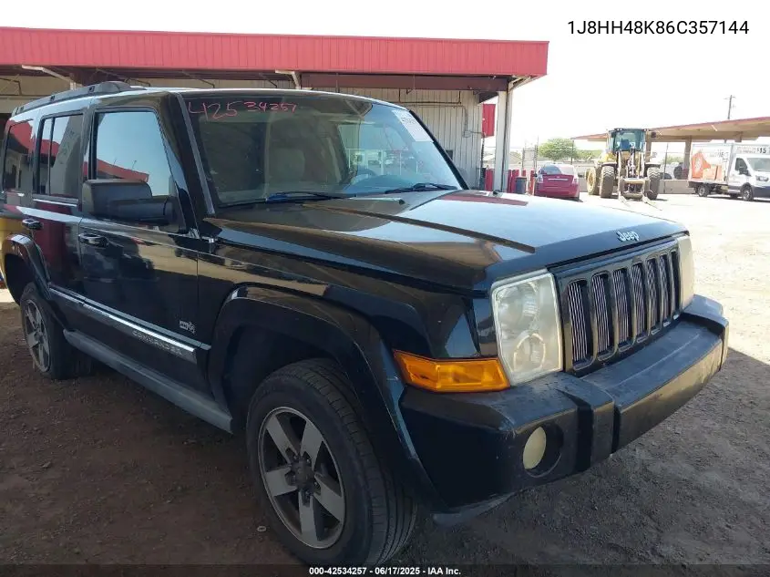 2006 Jeep Commander VIN: 1J8HH48K86C357144 Lot: 42534257