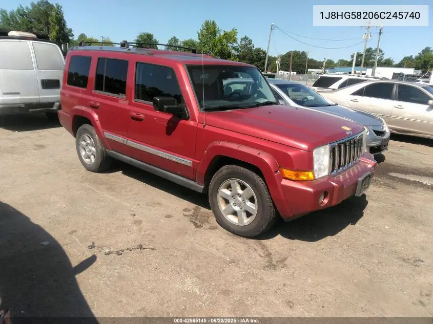 2006 Jeep Commander Limited VIN: 1J8HG58206C245740 Lot: 42565145