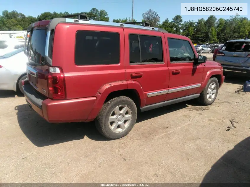 2006 Jeep Commander Limited VIN: 1J8HG58206C245740 Lot: 42565145