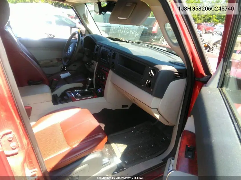 2006 Jeep Commander Limited VIN: 1J8HG58206C245740 Lot: 42565145