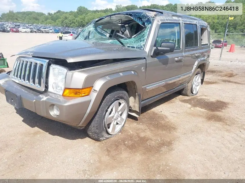 2006 Jeep Commander Limited VIN: 1J8HG58N86C246418 Lot: 42600336