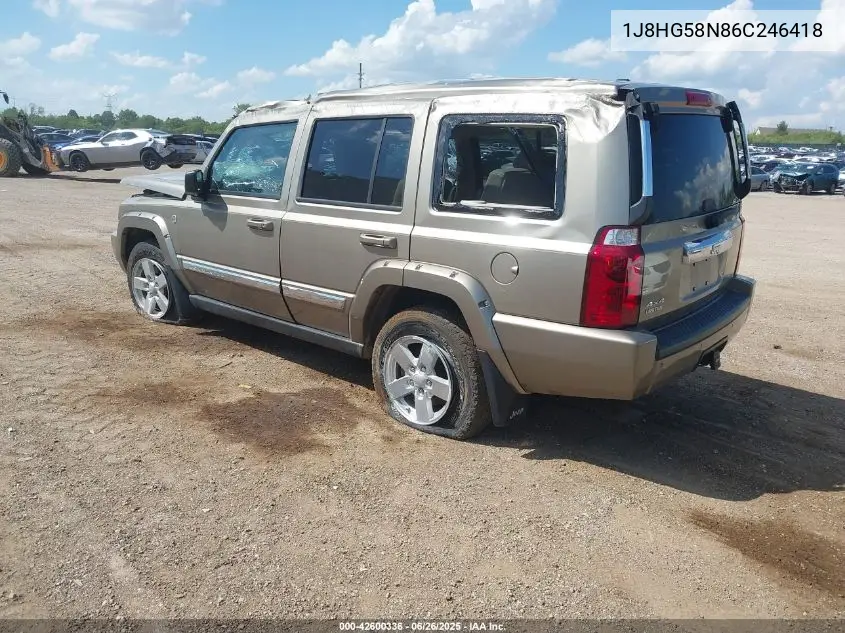 2006 Jeep Commander Limited VIN: 1J8HG58N86C246418 Lot: 42600336