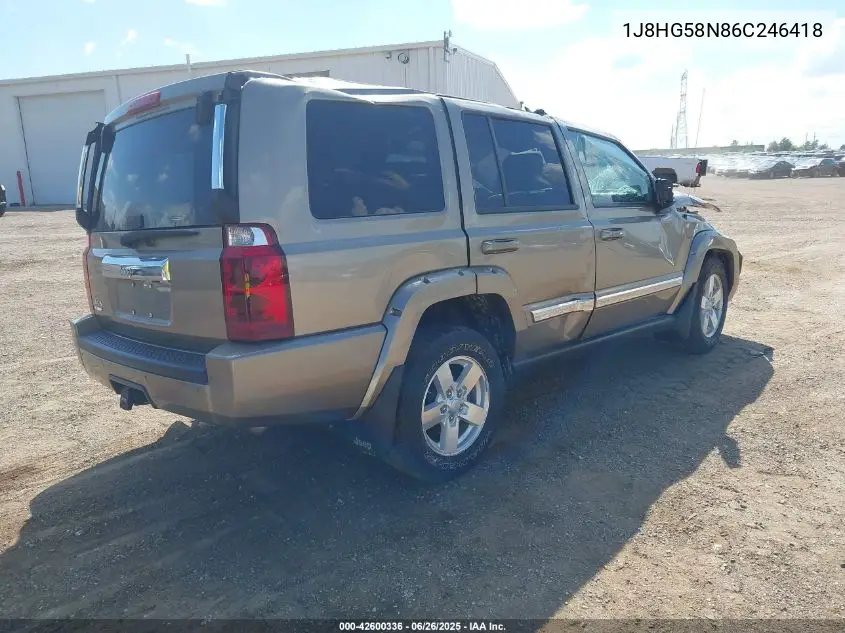 2006 Jeep Commander Limited VIN: 1J8HG58N86C246418 Lot: 42600336