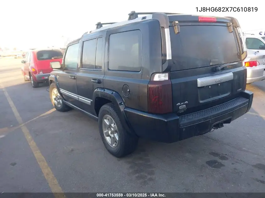 2007 Jeep Commander Overland VIN: 1J8HG682X7C610819 Lot: 41753559