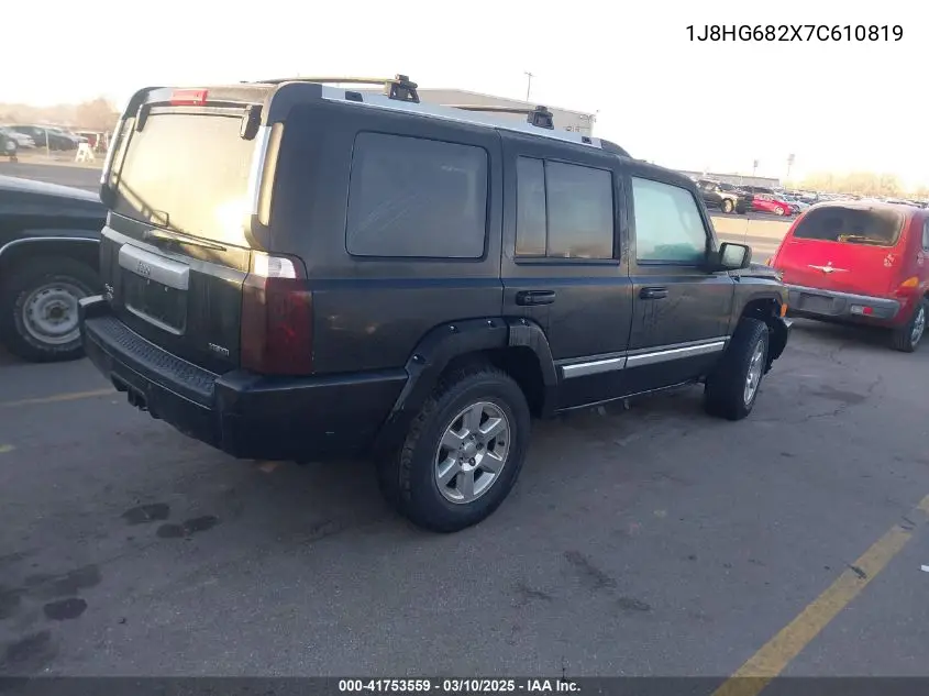 2007 Jeep Commander Overland VIN: 1J8HG682X7C610819 Lot: 41753559